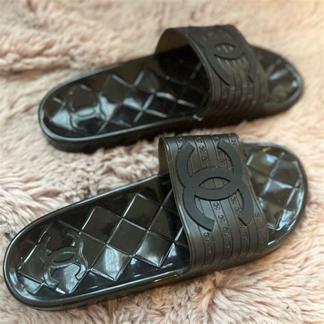 chanel pool slides|Chanel female slides.